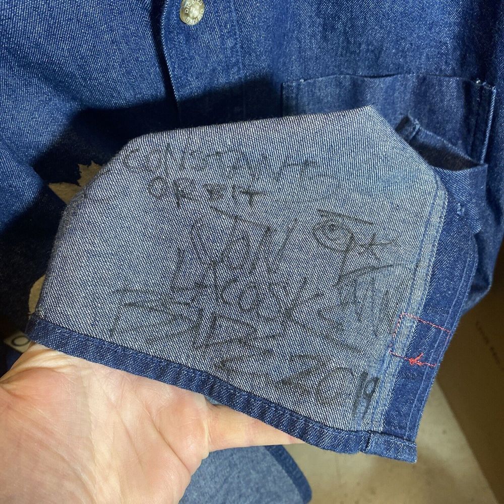 Dickies Denim BSIDE Collab SIGNED Astronaut Graphic Long Sleeved Shirt Men's S‎ - Picture 5 of 9